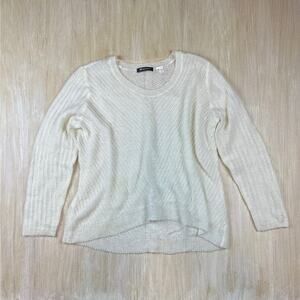 New Balance Cable Knit Crew Neck Soft Cozy Classic Pullover Knit Sweater Medium